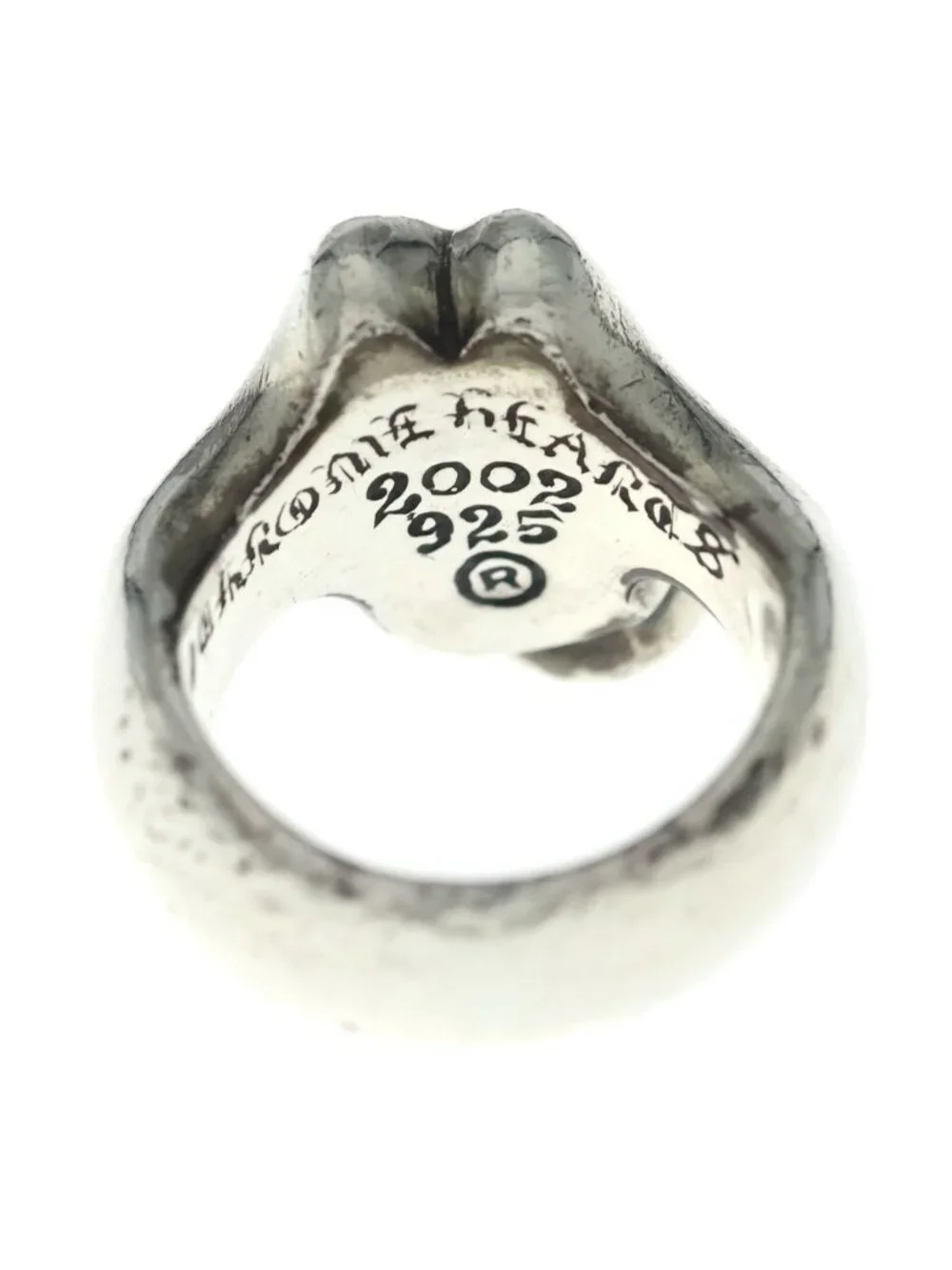 Chrome Hearts Lip Tongue Md Lip and Tan Ring Silver
